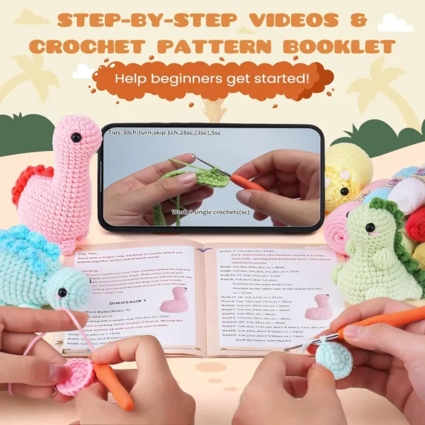 4 Pack Dinosaurs (40%+ Yarn) - Image 9